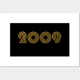 2009 Birth Year Glitter Effect Posters and Art